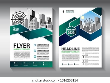 Business abstract vector template. Brochure design, cover modern layout, annual report, poster, flyer in A4 with colorful triangles, geometric shapes for tech, science, market with light background