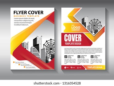 Business abstract vector template. Brochure design, cover modern layout, annual report, poster, flyer in A4 with colorful triangles, geometric shapes for tech, science, market with light background
