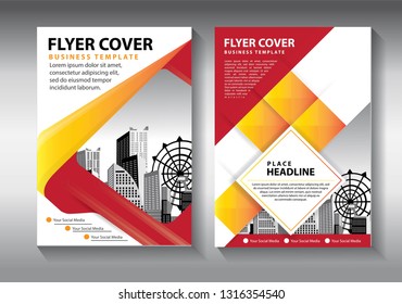 Business abstract vector template. Brochure design, cover modern layout, annual report, poster, flyer in A4 with colorful triangles, geometric shapes for tech, science, market with light background
