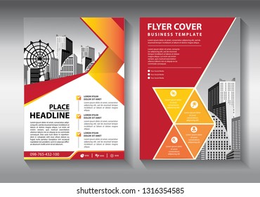 Business abstract vector template. Brochure design, cover modern layout, annual report, poster, flyer in A4 with colorful triangles, geometric shapes for tech, science, market with light background