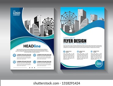 Business abstract vector template. Brochure design, cover modern layout, annual report, poster, flyer in A4 with colorful triangles, geometric shapes for tech, science, market with light background