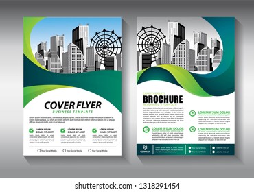 Business abstract vector template. Brochure design, cover modern layout, annual report, poster, flyer in A4 with colorful triangles, geometric shapes for tech, science, market with light background