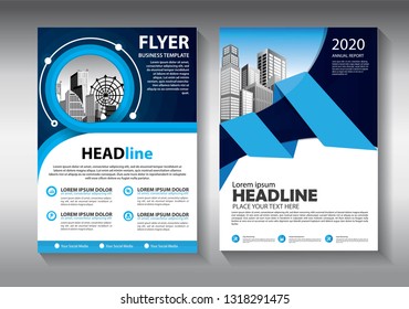 Business abstract vector template. Brochure design, cover modern layout, annual report, poster, flyer in A4 with colorful triangles, geometric shapes for tech, science, market with light background