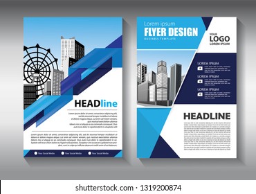 Business abstract vector template. Brochure design, cover modern layout, annual report, poster, flyer in A4 with colorful triangles, geometric shapes for tech, science, market with light background