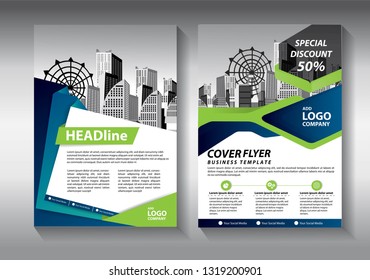 Business abstract vector template. Brochure design, cover modern layout, annual report, poster, flyer in A4 with colorful triangles, geometric shapes for tech, science, market with light background
