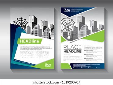 Business abstract vector template. Brochure design, cover modern layout, annual report, poster, flyer in A4 with colorful triangles, geometric shapes for tech, science, market with light background