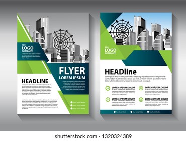 Business abstract vector template. Brochure design, cover modern layout, annual report, poster, flyer in A4 with colorful triangles, geometric shapes for tech, science, market with light background