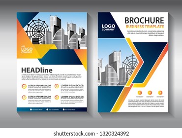 Business abstract vector template. Brochure design, cover modern layout, annual report, poster, flyer in A4 with colorful triangles, geometric shapes for tech, science, market with light background