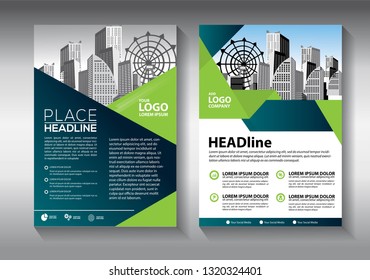 Business abstract vector template. Brochure design, cover modern layout, annual report, poster, flyer in A4 with colorful triangles, geometric shapes for tech, science, market with light background