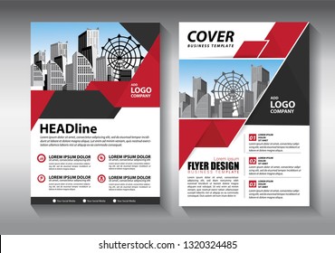 Business abstract vector template. Brochure design, cover modern layout, annual report, poster, flyer in A4 with colorful triangles, geometric shapes for tech, science, market with light background