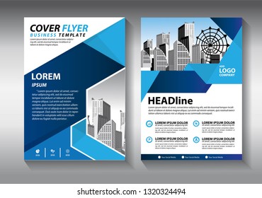 Business abstract vector template. Brochure design, cover modern layout, annual report, poster, flyer in A4 with colorful triangles, geometric shapes for tech, science, market with light background