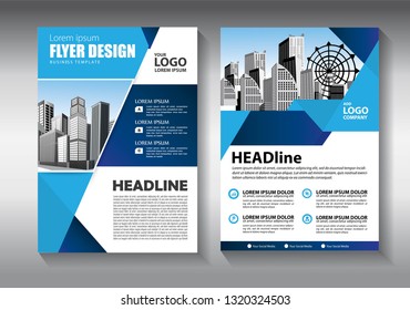 Business abstract vector template. Brochure design, cover modern layout, annual report, poster, flyer in A4 with colorful triangles, geometric shapes for tech, science, market with light background