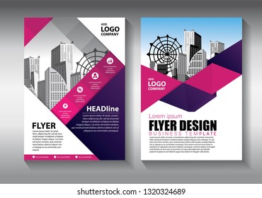 Business abstract vector template. Brochure design, cover modern layout, annual report, poster, flyer in A4 with colorful triangles, geometric shapes for tech, science, market with light background