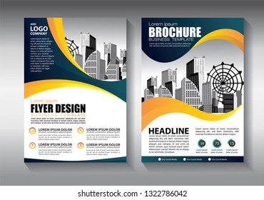 Business abstract vector template. Brochure design, cover modern layout, annual report, poster, flyer in A4 with colorful triangles, geometric shapes for tech, science, market with light background