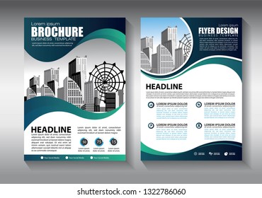 Business abstract vector template. Brochure design, cover modern layout, annual report, poster, flyer in A4 with colorful triangles, geometric shapes for tech, science, market with light background