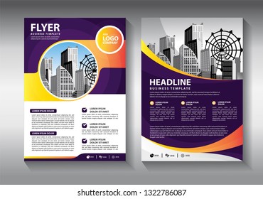 Business abstract vector template. Brochure design, cover modern layout, annual report, poster, flyer in A4 with colorful triangles, geometric shapes for tech, science, market with light background