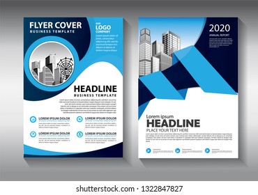 Business abstract vector template. Brochure design, cover modern layout, annual report, poster, flyer in A4 with colorful triangles, geometric shapes for tech, science, market with light background