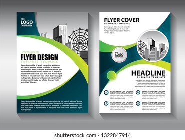 Business abstract vector template. Brochure design, cover modern layout, annual report, poster, flyer in A4 with colorful triangles, geometric shapes for tech, science, market with light background
