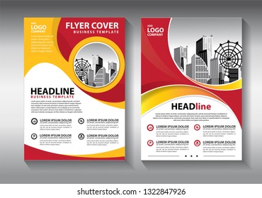 Business abstract vector template. Brochure design, cover modern layout, annual report, poster, flyer in A4 with colorful triangles, geometric shapes for tech, science, market with light background