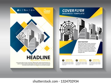 Business abstract vector template. Brochure design, cover modern layout, annual report, poster, flyer in A4 with colorful triangles, geometric shapes for tech, science, market with light background