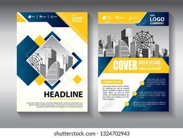 Business abstract vector template. Brochure design, cover modern layout, annual report, poster, flyer in A4 with colorful triangles, geometric shapes for tech, science, market with light background