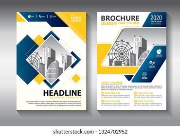Business abstract vector template. Brochure design, cover modern layout, annual report, poster, flyer in A4 with colorful triangles, geometric shapes for tech, science, market with light background