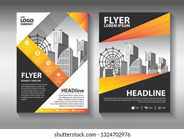 Business abstract vector template. Brochure design, cover modern layout, annual report, poster, flyer in A4 with colorful triangles, geometric shapes for tech, science, market with light background
