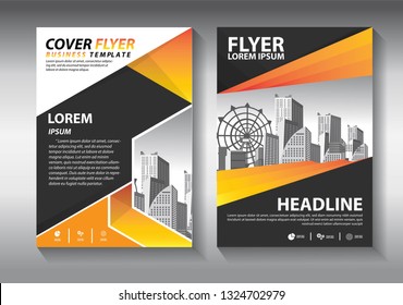 Business abstract vector template. Brochure design, cover modern layout, annual report, poster, flyer in A4 with colorful triangles, geometric shapes for tech, science, market with light background