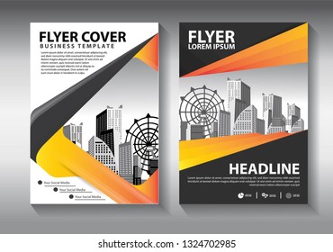 Business abstract vector template. Brochure design, cover modern layout, annual report, poster, flyer in A4 with colorful triangles, geometric shapes for tech, science, market with light background