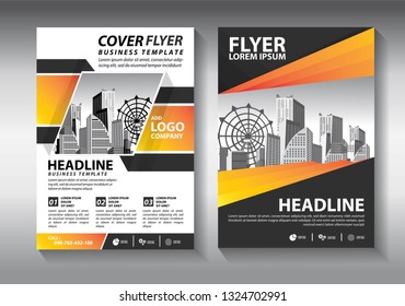 Business abstract vector template. Brochure design, cover modern layout, annual report, poster, flyer in A4 with colorful triangles, geometric shapes for tech, science, market with light background