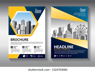 Business abstract vector template. Brochure design, cover modern layout, annual report, poster, flyer in A4 with colorful triangles, geometric shapes for tech, science, market with light background