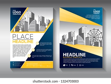Business abstract vector template. Brochure design, cover modern layout, annual report, poster, flyer in A4 with colorful triangles, geometric shapes for tech, science, market with light background