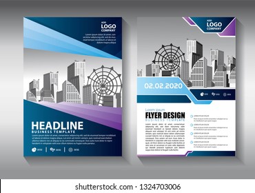 Business abstract vector template. Brochure design, cover modern layout, annual report, poster, flyer in A4 with colorful triangles, geometric shapes for tech, science, market with light background