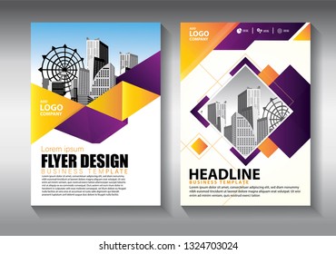 Business abstract vector template. Brochure design, cover modern layout, annual report, poster, flyer in A4 with colorful triangles, geometric shapes for tech, science, market with light background