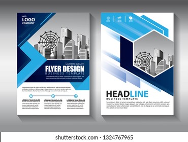 Business abstract vector template. Brochure design, cover modern layout, annual report, poster, flyer in A4 with colorful triangles, geometric shapes for tech, science, market with light background