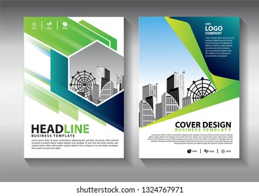 Business abstract vector template. Brochure design, cover modern layout, annual report, poster, flyer in A4 with colorful triangles, geometric shapes for tech, science, market with light background