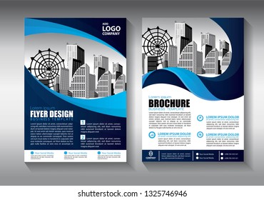 Business abstract vector template. Brochure design, cover modern layout, annual report, poster, flyer in A4 with colorful triangles, geometric shapes for tech, science, market with light background