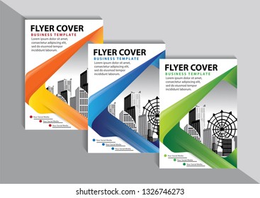 Business abstract vector template. Brochure design, cover modern layout, annual report, poster, flyer in A4 with colorful triangles, geometric shapes for tech, science, market with light background