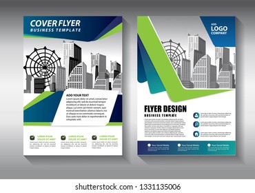 Business abstract vector template. Brochure design, cover modern layout, annual report, poster, flyer in A4 with colorful triangles, geometric shapes for tech, science, market with light background