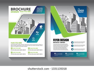 Business abstract vector template. Brochure design, cover modern layout, annual report, poster, flyer in A4 with colorful triangles, geometric shapes for tech, science, market with light background