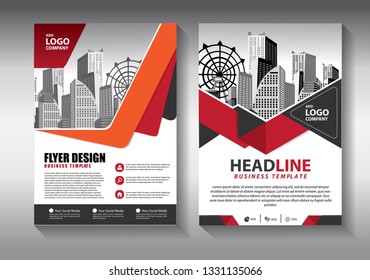 Business abstract vector template. Brochure design, cover modern layout, annual report, poster, flyer in A4 with colorful triangles, geometric shapes for tech, science, market with light background