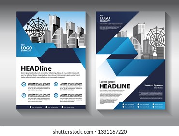 Business abstract vector template. Brochure design, cover modern layout, annual report, poster, flyer in A4 with colorful triangles, geometric shapes for tech, science, market with light background