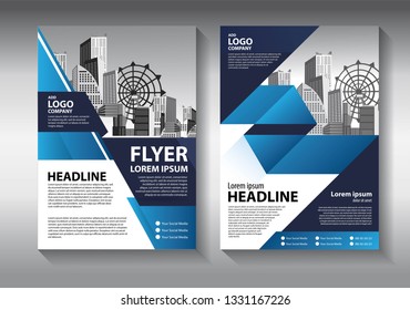 Business abstract vector template. Brochure design, cover modern layout, annual report, poster, flyer in A4 with colorful triangles, geometric shapes for tech, science, market with light background