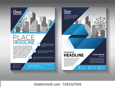 Business abstract vector template. Brochure design, cover modern layout, annual report, poster, flyer in A4 with colorful triangles, geometric shapes for tech, science, market with light background