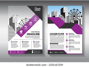 Business abstract vector template. Brochure design, cover modern layout, annual report, poster, flyer in A4 with colorful triangles, geometric shapes for tech, science, market with light background