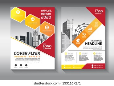Business abstract vector template. Brochure design, cover modern layout, annual report, poster, flyer in A4 with colorful triangles, geometric shapes for tech, science, market with light background