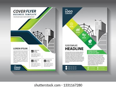 Business abstract vector template. Brochure design, cover modern layout, annual report, poster, flyer in A4 with colorful triangles, geometric shapes for tech, science, market with light background