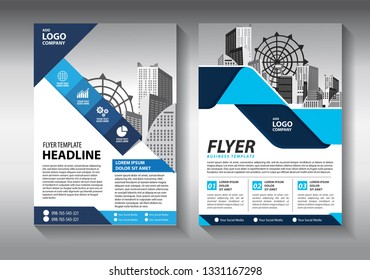 Business abstract vector template. Brochure design, cover modern layout, annual report, poster, flyer in A4 with colorful triangles, geometric shapes for tech, science, market with light background