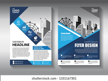 Business abstract vector template. Brochure design, cover modern layout, annual report, poster, flyer in A4 with colorful triangles, geometric shapes for tech, science, market with light background