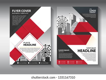 Business abstract vector template. Brochure design, cover modern layout, annual report, poster, flyer in A4 with colorful triangles, geometric shapes for tech, science, market with light background